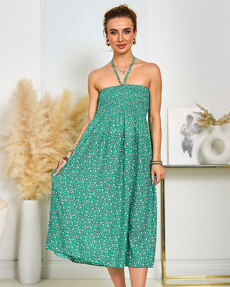 Royalfashion Дамска флорална миди рокля