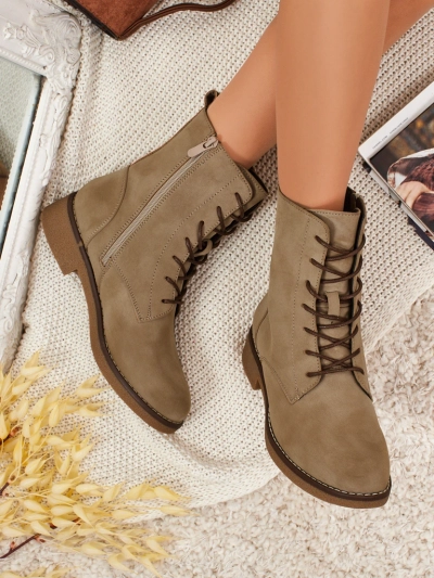 Еко кожени матови дамски боти Treviline