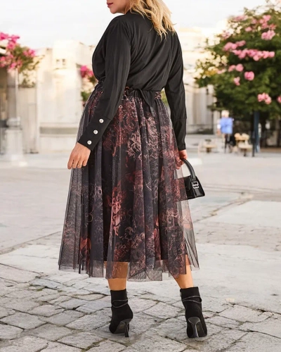 Дамска двуслойна миди пола от Royalfashion