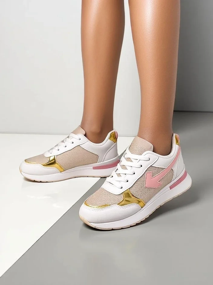 Royalfashion Женски спортни маратонки с блестящи елементи Berilane