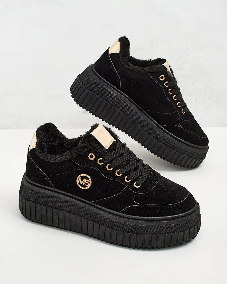 Royalfashion Затоплени дамски маратонки с кожа Nozii