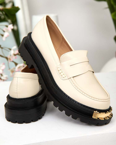 Дамски Лоуфъри Aurelia Бежови на Платформа 5см - Стилни и Удобни