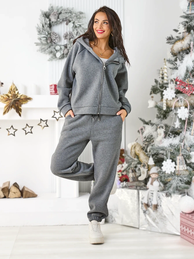 Royalfashion дамски комплект от памучен анцуг