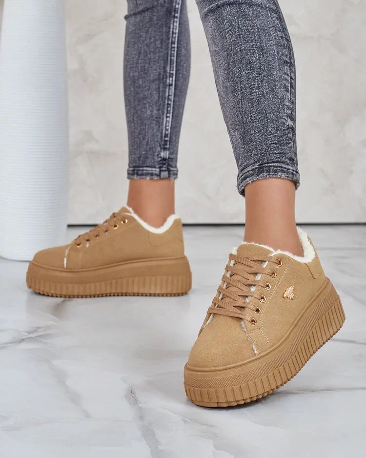 Royalfashion Затоплени дамски маратонки с кожа Noxu