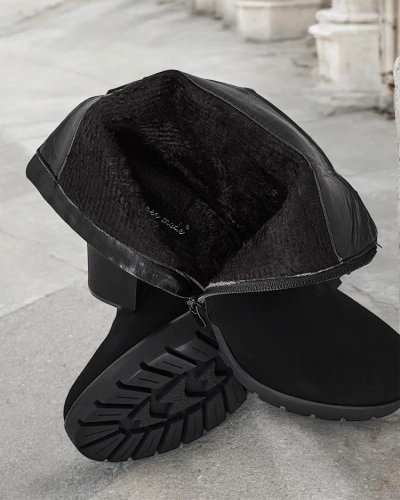 Дамски глезенски боти от Royalfashion на килимче ток Effe