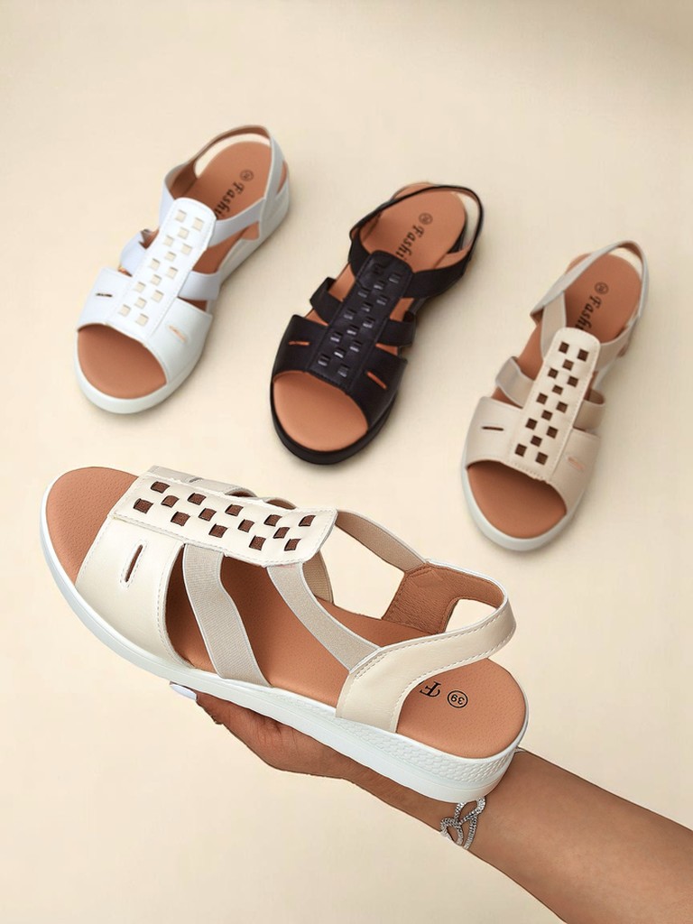 Royalfashion дамски сандали на нисък клин Sora