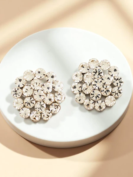 Royalfashion Дамски обеци тип клипс с цирконий