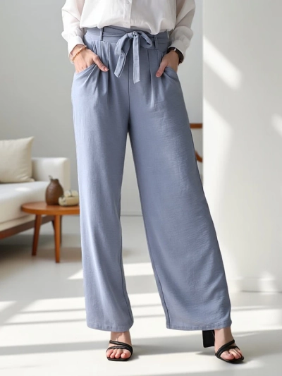 Royalfashion Широкиженски панталони с колан