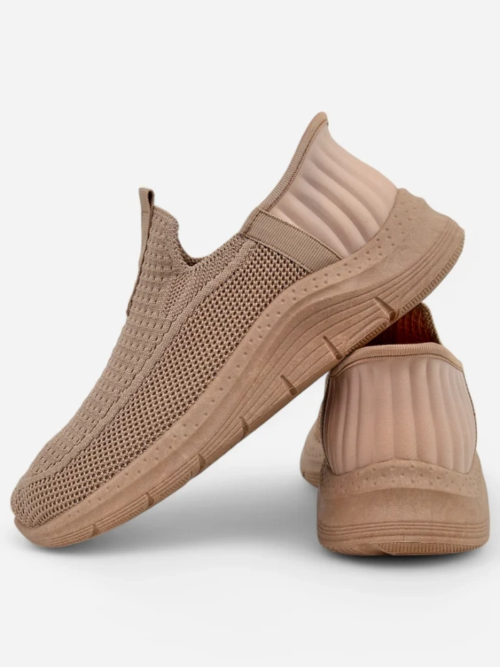 Дамски обувки slip on Selene Бежови – удобни маратонки на равна подметка