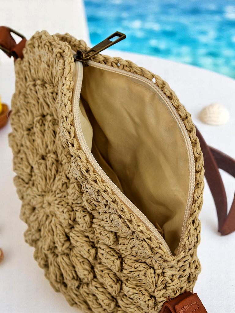 Royalfashion Малка сламена дамска чанта Solea Mini