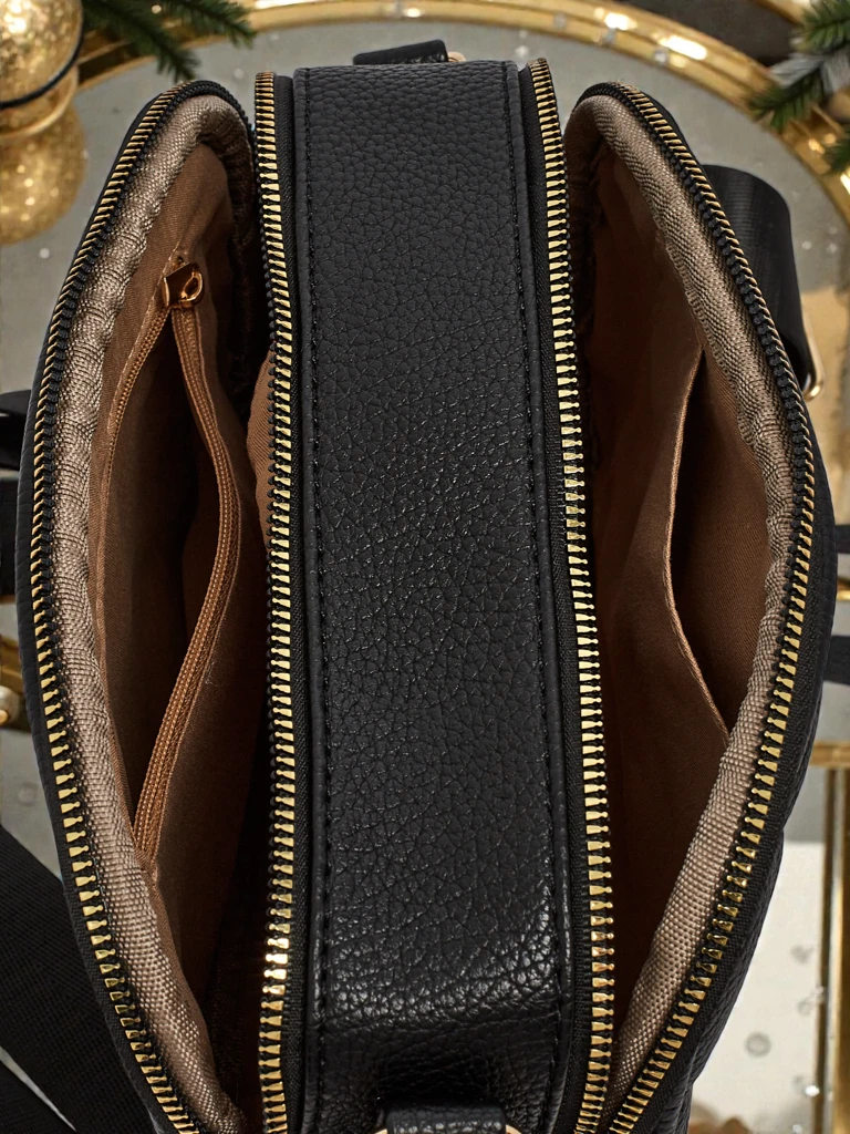 Малка дамска чанта от еко кожа Connere с капитониран ефект