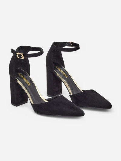 Обувки с токчета от еко велур на Royalfashion Calde