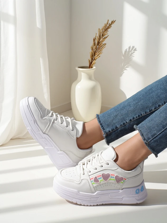 Royalfashion Дамски маратонки с брокат Samoles