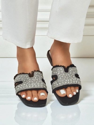 Royalfashion Дамски сандали с камъни CrystalEase