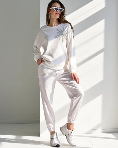 Royalfashion Женски комплект от вискоза с цвете