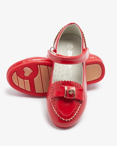 Червени момичешки обувки с панделка Proya- Footwear
