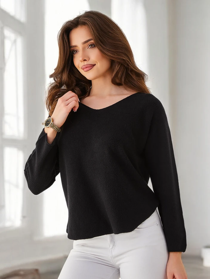 Royalfashion Тънък женски пуловер от вискоза