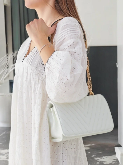 Royalfashion Квадратна малка дамска чанта от еко кожа