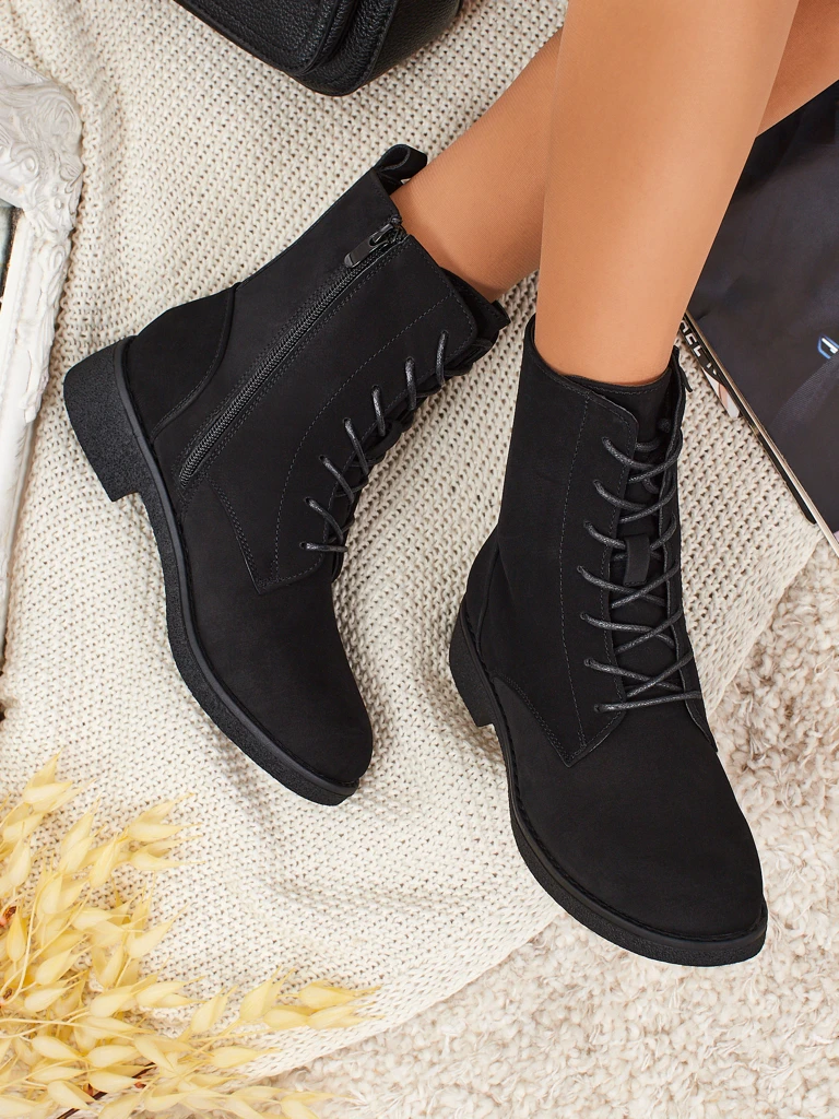 Еко кожени матови дамски боти Treviline