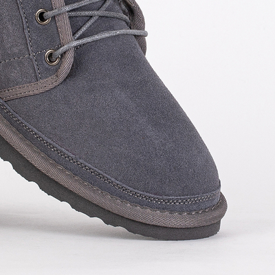 Детски Боти Luna Гълъбово Сиви Кожени Удобни за Зимата