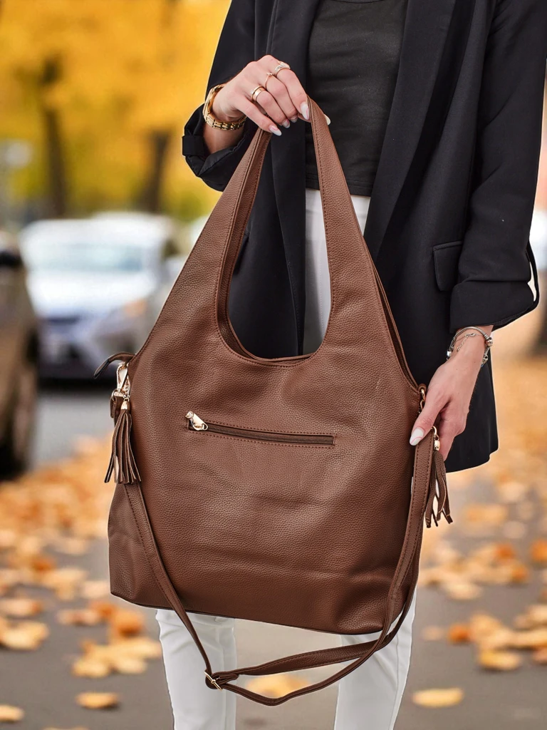 Голяма дамска чанта от еко кожа тип shopper Crystal Haven