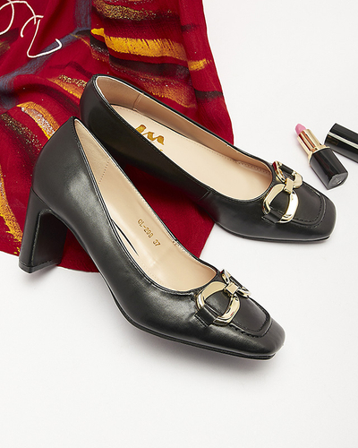 Черни дамски мокасини Cancoro- Footwear