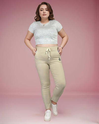 Royalfashion Дамски панталон от плат PLUS SIZE