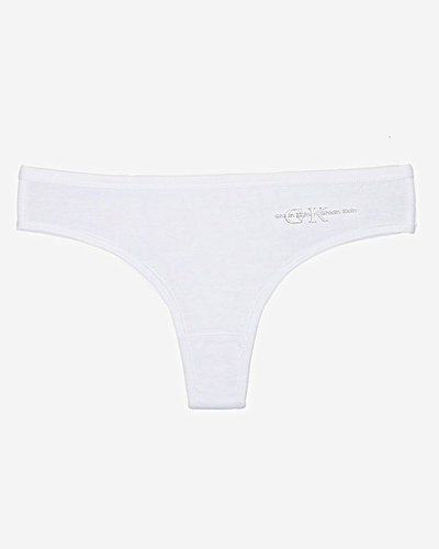 Дамски бели памучни прашки с надпис - Underwear