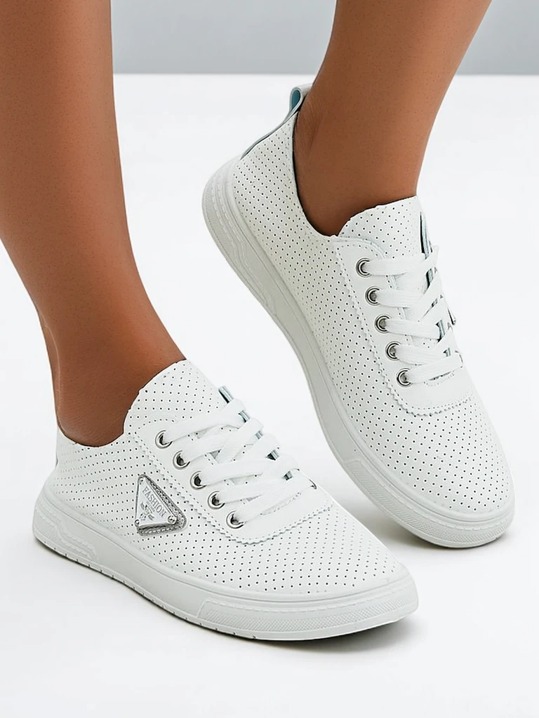 Роялфешън Дамски спортни обувки с връзки с принт Фенни