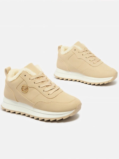 Royalfashion Бежови дамски спортни обувки с топла подплата Lahho