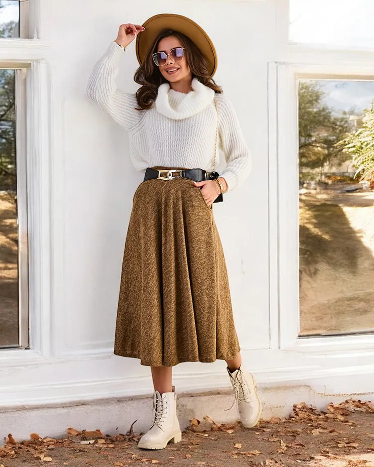 Дамска миди пола на Royalfashion