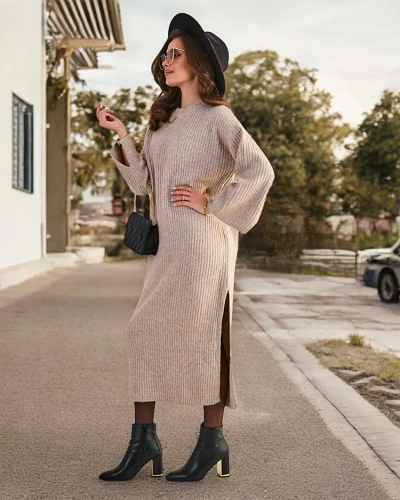 Рокля-пуловер за жени в стил Роялфешън