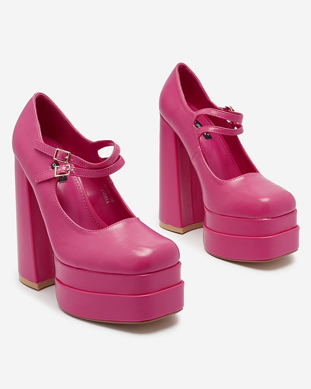 Фуксия дамски обувки с висок ток Edisa - Обувки