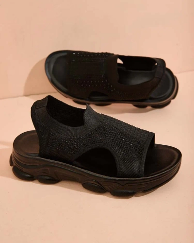 Royalfashion Дамски сандали с горна част от пайети