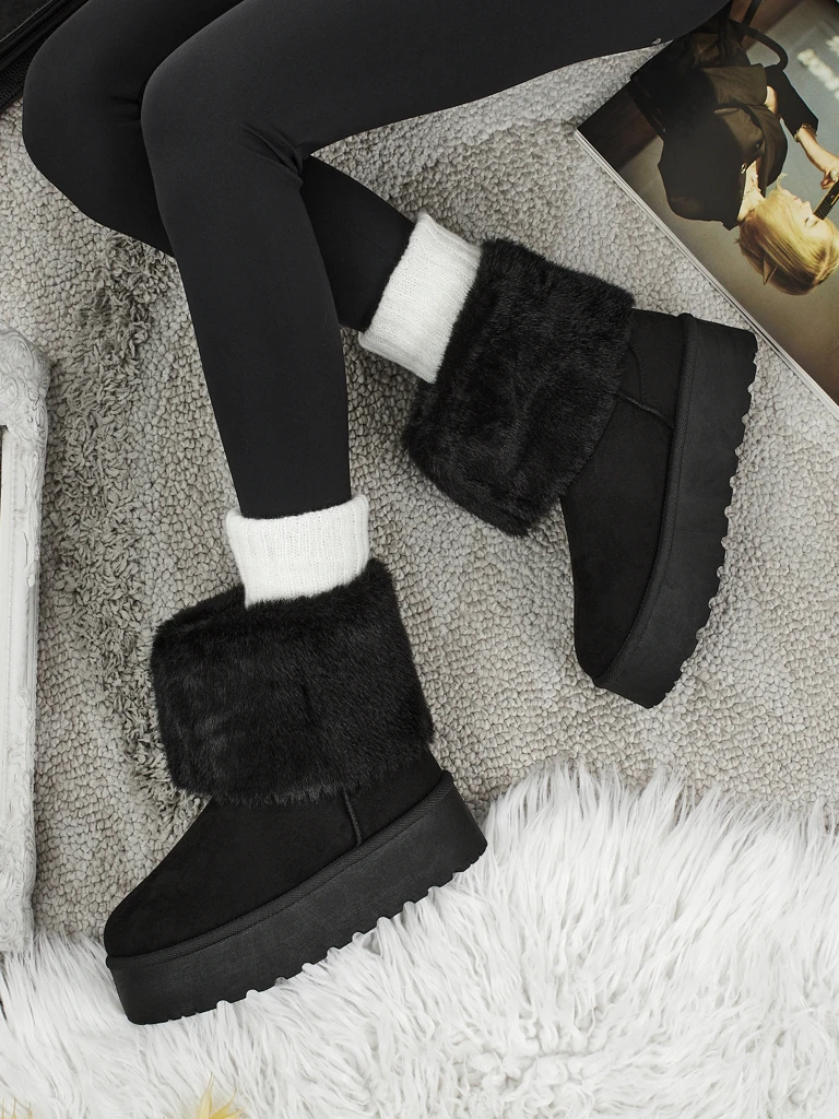 Дамски ботуши тип снегоходки с пухкава подплата Irelle