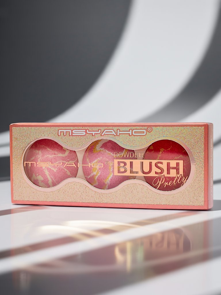 Палитра от 3 нюанса озаряващ руж за скулите цвят