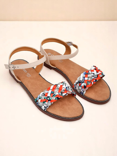 Royalfashion Дамски сандали на равна подметка ColorStrap