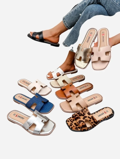 Royalfashion Женски чехли с плоска подметка Eval