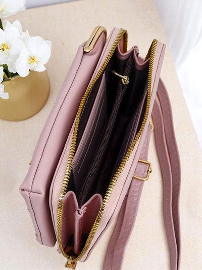 Royalfashion Многофункционален портфейл-чантичка с презрамка Quilted Charm