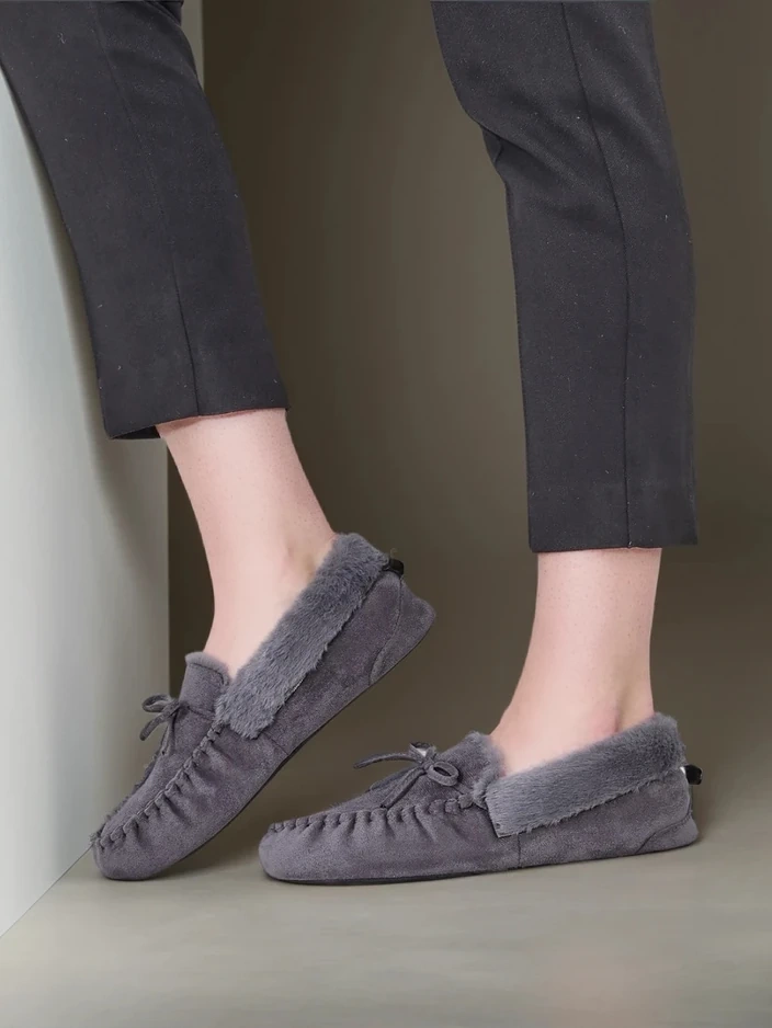 Royalfashion Женски мокасини с козина Ahtikes