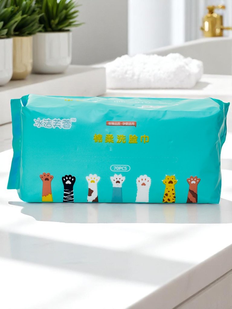 Памучни мокри кърпички 70 бр.