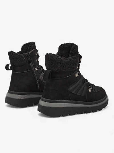 Дамски боти Aurora Черни кожени елегантни за есента