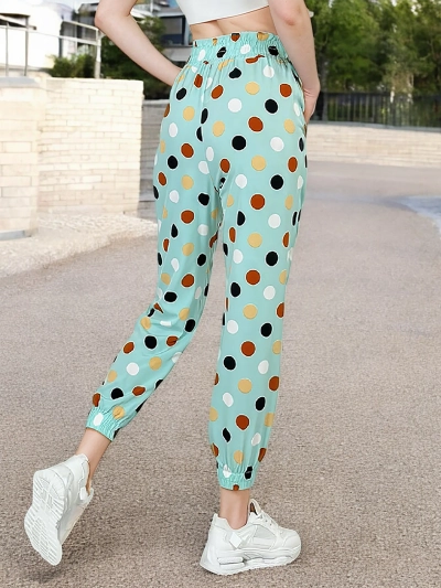 Royalfashion Дамски панталон от плат на точки