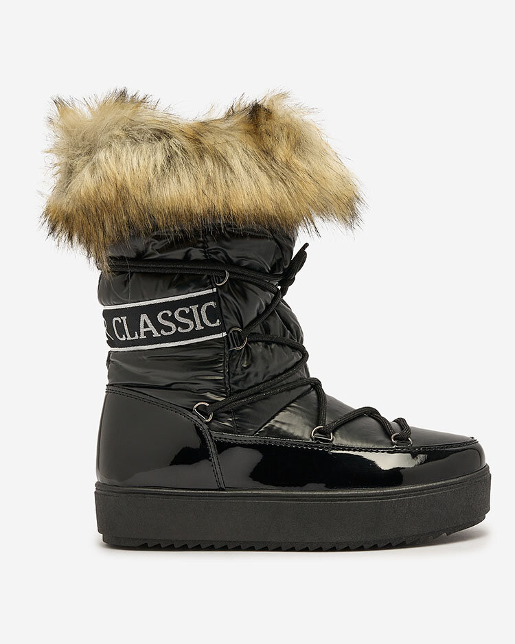 Royalfashion Черни ботуши a'la snow boots за жени Gomllo