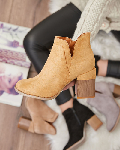 Royalfashion Дамски ботуши на ток Ricteas Camel