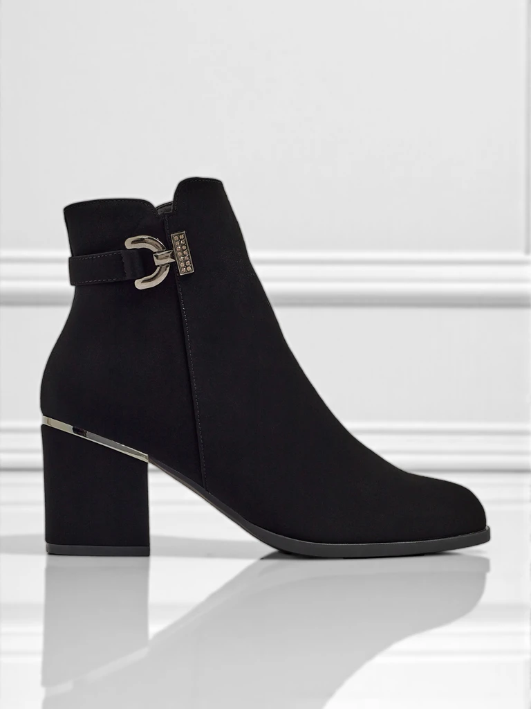 Дамски еко кожени боти до глезена на ток Ruvina