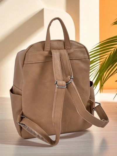 Дамска раница Aureliana Królewska Moda Светлокафява Еко кожа с цип