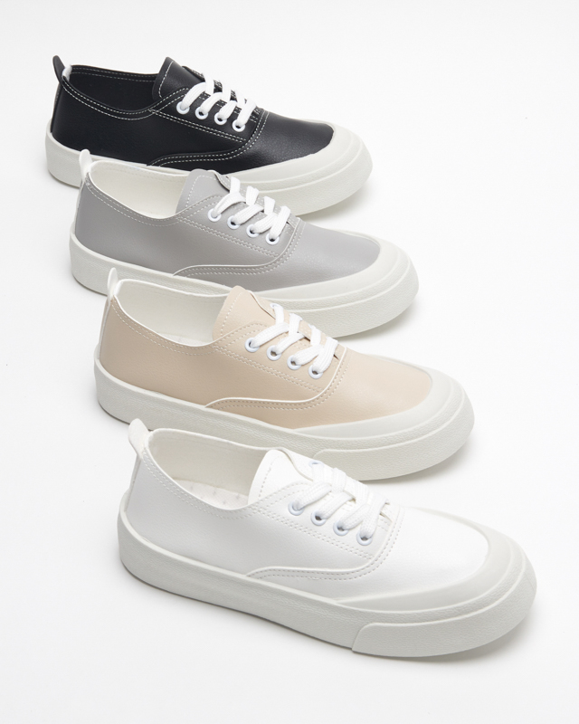 Czarne damskie tenisówki Lorino - Obuwie