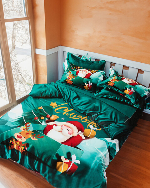 Royalfashion Коледно спално бельо 140x200 комплект от 4 ЧАСТИ