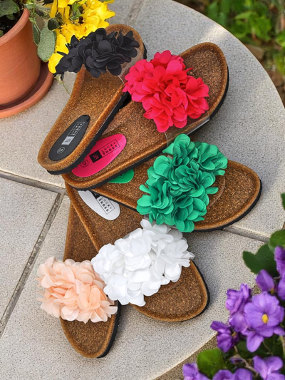 Royalfashion Дамски чехли с цветчета Flora Soft